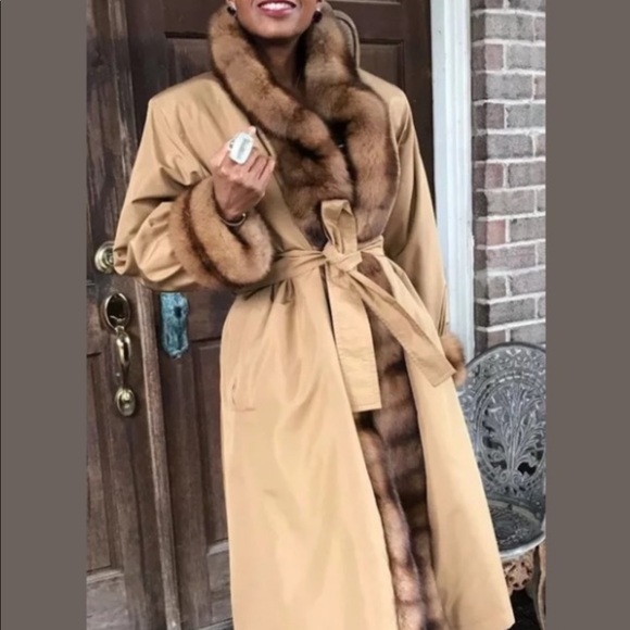 Designer New Yves st Laurent Russian sable fur coat S-M - Picture 6 of 13